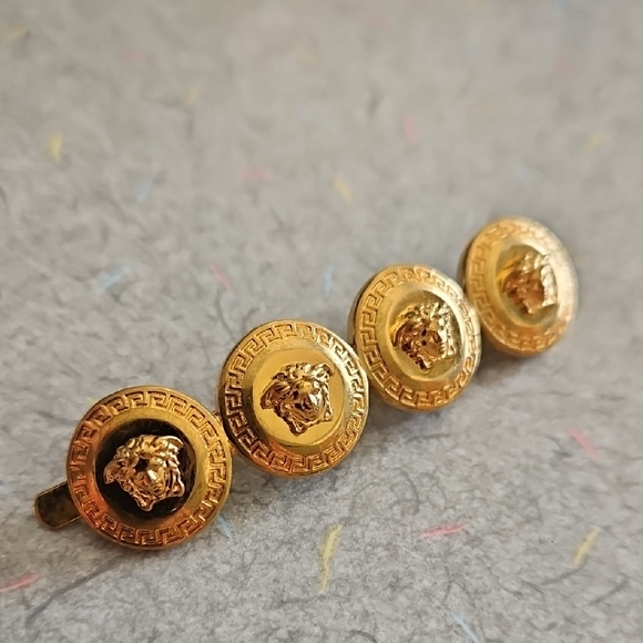 Versace Gold Medusa Hair Clip - Picture 13 of 14